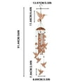 thumbnail image 3 of Decoración colgante al aire libre de campana de viento de tubo de metal | Campanas rústicas vintage | Melodías calmantes para porche, patio, jardín | Metal resistente a la intemperie | Decoración de, 3 of 6