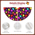 thumbnail image 3 of Bingfone Christmas Tree Skirt Mat Christmas Decoration Interior 30" -Colorful Hearts, 3 of 6