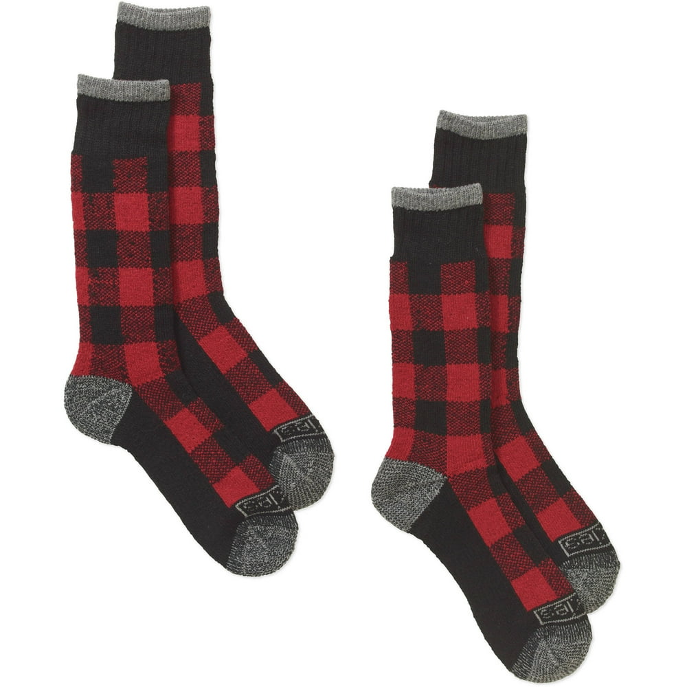 Dickies Dickies Men's Thermal Steel Toe Buffalo Plaid Crew Sock, 2