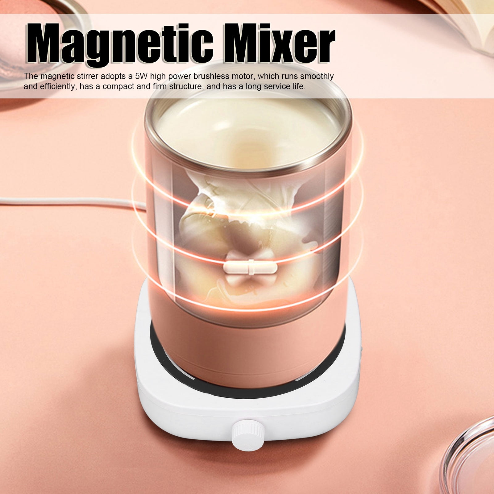 Magnetic Stirrer,Silent Mini USB Magnetic Liquid Mixer for Brewing Scientific Research 1L Capacity for Classroom, Work or Home Experiments