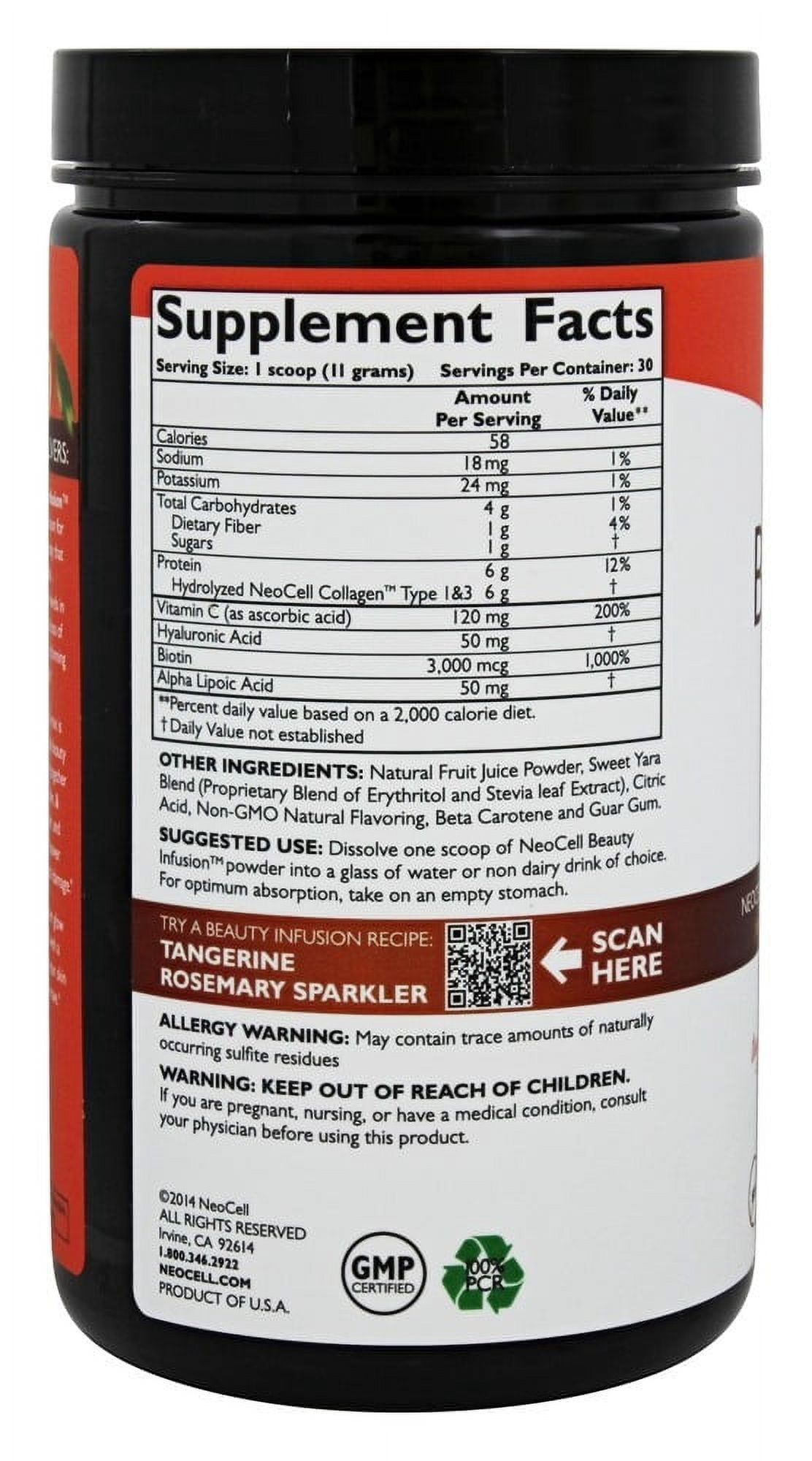 Neocell - Collagen Beauty Infusion Powder Tangerine 11.64 oz
