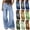 Style1-Sky Blue pants for women, variant on Maqroz Baggy Jeans Women Low Rise Y2K Straight Leg Wide Leg Jeans Stretchy Bootcut Denim Pants Casual Boyfriend Trouser Jean Pocket Front Brown L