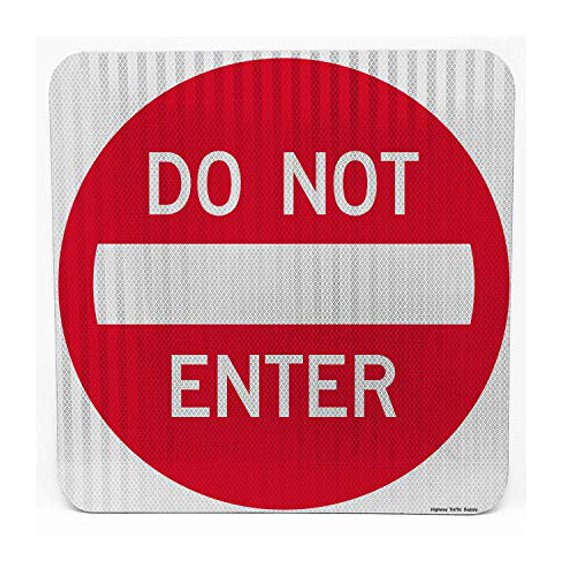 DO NOT ENTER | Road & Street Sign | Engineer Grade | 3M Reflective | 24"x24"