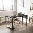 thumbnail image 5 of CubiCubi 55 x 28inch L Shaped Desk Small Computer Desk with Storage Shelves, Black, 5 of 10