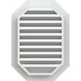 thumbnail image 4 of 18"W x 34"H Vertical Elongated Octagon (23"W x 39"H Frame Size): Functional, PVC Gable Vent w/ 1" x 4" Flat Trim Frame, 4 of 14