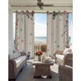 thumbnail image 3 of Spring Floral Birds Blackout Curtains for Bedroom 45 Inch Length 2 Panels Set, Butterflies Daisy Farmhouse Flowers Thermal Insulated Energy Saving Window Treatment Curtains Blackout Drapes 52"x45", 3 of 8