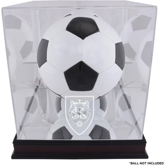 Real Salt Lake Mahogany Team Logo Soccer Ball Display Case