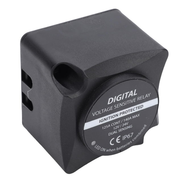 140A 12V 24V Voltaje Relé Sensible VSR Aislador De Batería Inteligente Carga Automática Para Automóvil Marina De Botes ATV UTV Con Calificación IP67