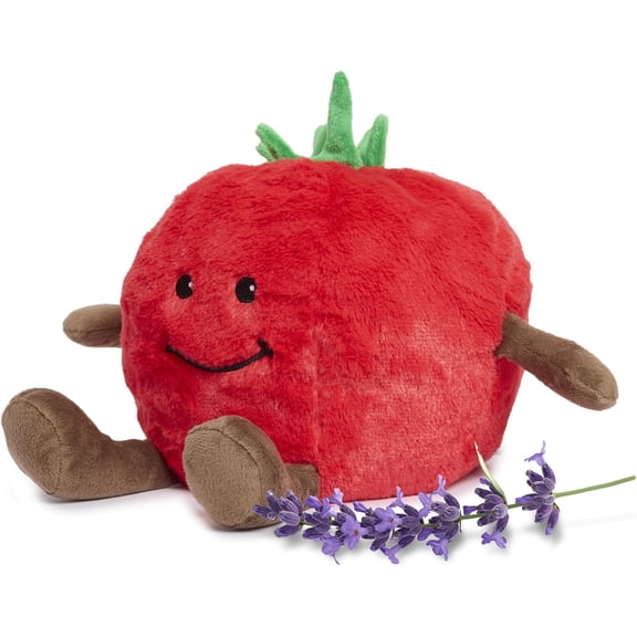 warmies 13" Tomato Stuffed Animal, Microwavable Heated Plushies and Weighted Soft Plush Toys