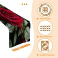 thumbnail image 3 of BaHomeck Table Runner 13*72 In,Set Of 1 Elegant Red Rose Petals Perfectly Arranged And Dew-Covered High Density Cotton Linens Machine Washable Table Runner For Kitchen Dining Table Coffee Table Decor, 3 of 4
