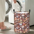 thumbnail image 4 of Lsque Love Heart pattern Laundry Hamper Basket, Tall Woven Rope Hamper Basket for Clothes, Lightweight Storage Basket, Collapsible Waterproof-Small, 4 of 8