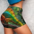 thumbnail image 4 of Balery Chameleon Pantalones cortos de entrenamiento estampados para mujer, sin costuras, ajustados, para gimnasio, yoga, correr, deportes, ejercicio activo, fitness.-Large, 4 of 8