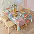 thumbnail image 3 of Pioneer Flower Floral Print Pattern Rectangle Tablecloth 60"x120", Waterproof Polyester Table Cloth, Wipeable Spillproof for Dining Camping Indoor Outdoor, 3 of 6