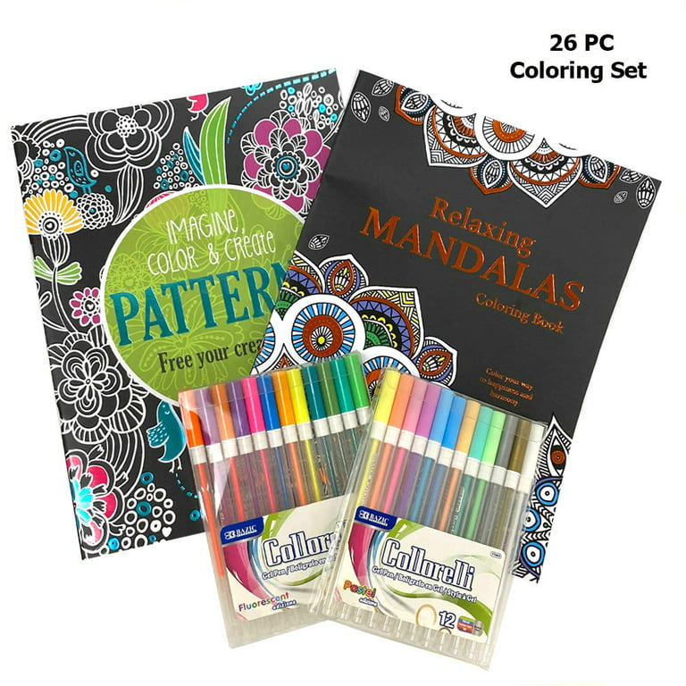 6 PC Gel Pens Colored Glitter Coloring Books Drawing Art Marker Pen Adult  Kids, 1 - Kroger