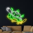 thumbnail image 3 of Handmadetneonsign Turtle Skateboarding Neon Sign, Skateboarding Wall Art Decor, Skateboarding Room Wall Decor, 3 of 5