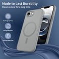 thumbnail image 2 of for iPhone 16e Magnetic Case Support Wireless Charging, Shockproof Military-Grade Protection Cover, Slim Anti-Scratch Phone Case for iPhone 16e Match with Car Mount Holder, Gray, 2 of 6