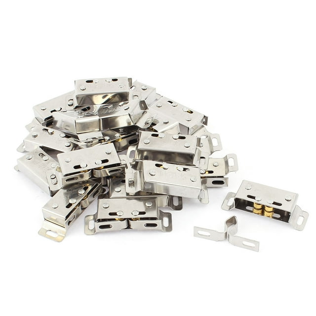 Cerradura de rodillo de doble bola de acero inoxidable para puerta de armario de 50 mm de largo, 20 piezas
