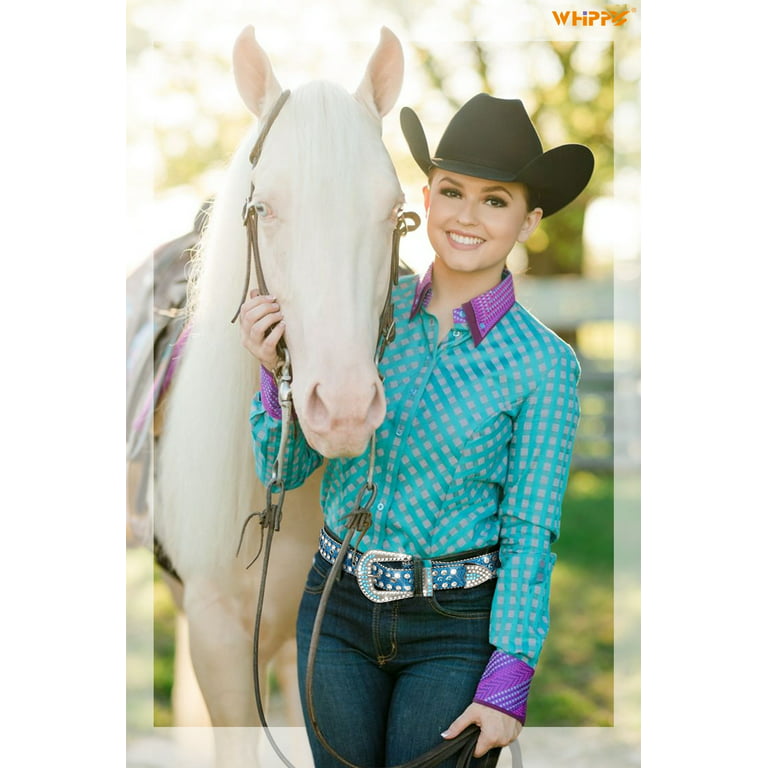 WHIPPY Women Men Rhinestone Studded Belt, Western Cowgirl Cowboy Leather  Belt for Jeans Pants Dress