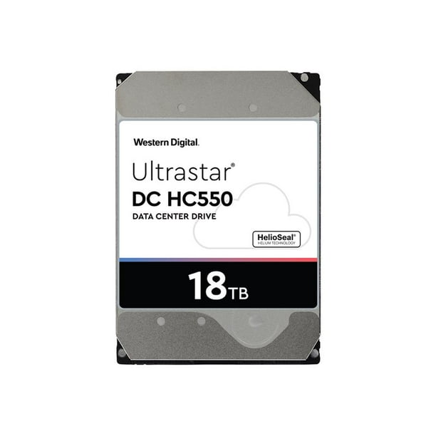 WD Ultrastar DC HC550 WUH721818AL5204 - Disque dur - 18 To - interne - 3.5  - SAS 12Gb/s - 7200 tr/min - mémoire tampon : 512 Mo - 