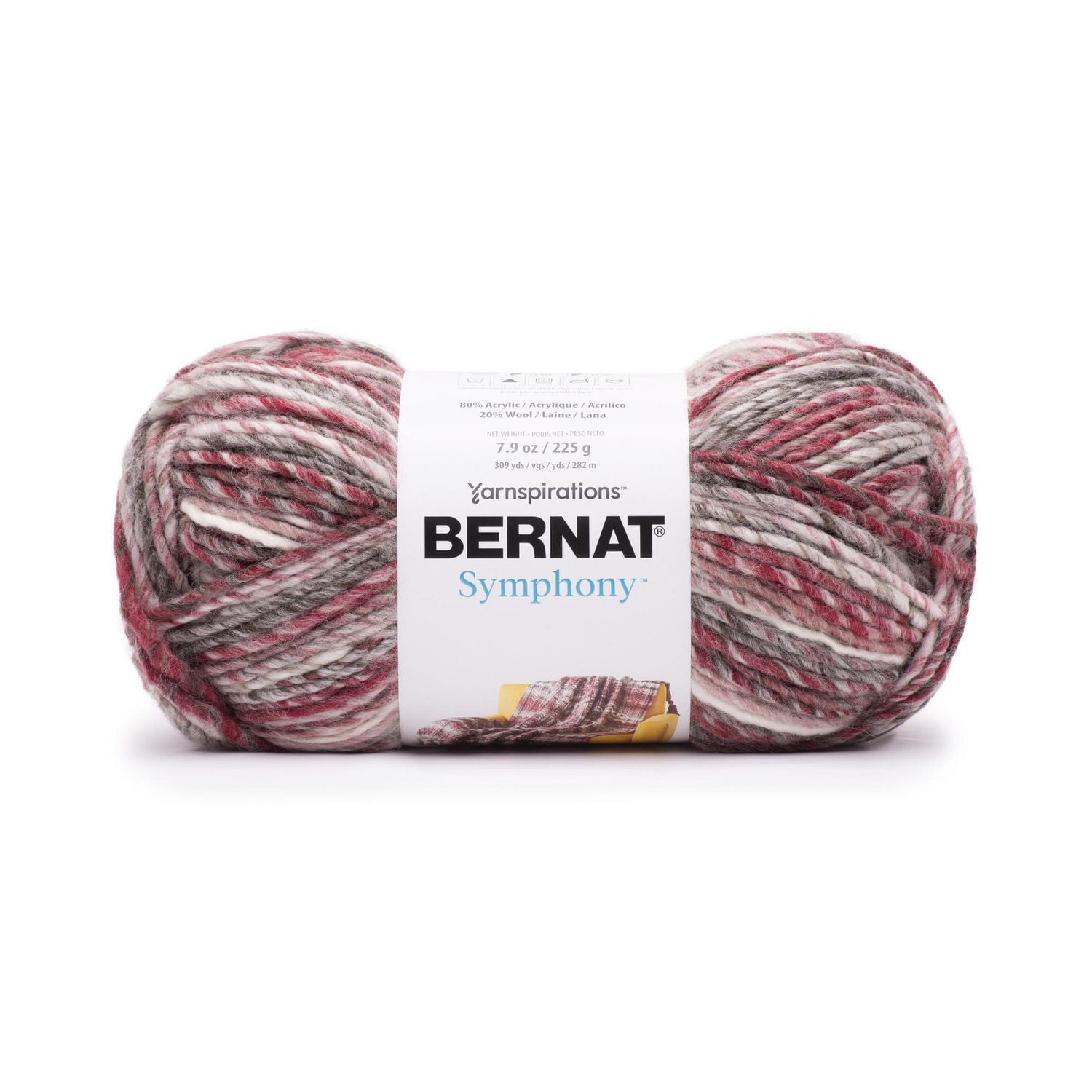 Bernat® Symphony™ #5 Bulky Blend Yarn, 7.9oz/225g 309 Yards, Bernat Symphony Yarn