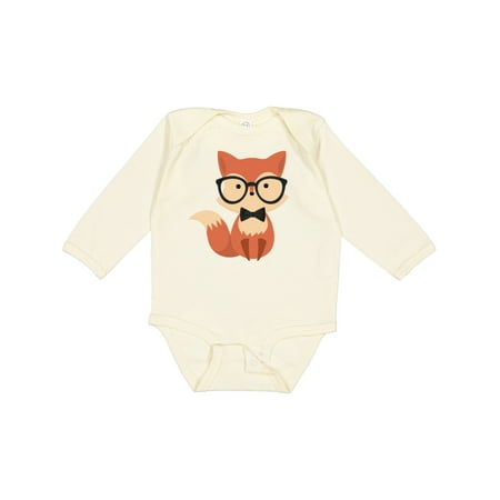 

Inktastic Cute Hipster Fox Gift Baby Boy or Baby Girl Long Sleeve Bodysuit