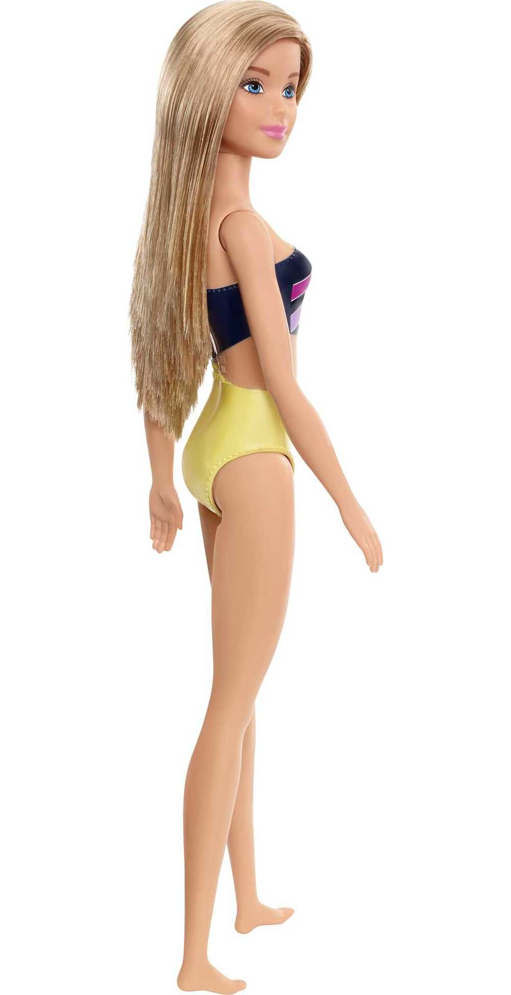 Barbie Swimsuit Beach Doll with Blonde Hair & Striped Suit - image 4 of 6