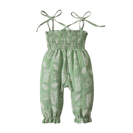 

KI-8jcuD Pajamas For Baby Girls Girls Sleeveless Romper Pineapple Printed Suspenders Jumpsuit Clothes Baby Girls First Birthday Corduroy Jumper Set Baby Girl Clothes 6-9 Months Summer Toddler Floral