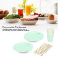 thumbnail image 2 of Disposable Plate, Disposable Dots Print Paper Plate Cup Straw Birthday Wedding Party Supplies Dish Tableware, 2 of 7