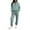 Mint Green, variant on Wutalume Women's 2-Piece Solid Color Casual Tracksuit, Stand Collar Top and Long Pants Set, Comfortable Sportswear Outfit,Black L