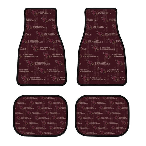  Football Team Car Floor Mats, 4 Pieces Set Car Interior Decorative Floor Mats Non-Slip Car Accessories Universal for Car SUV Truck