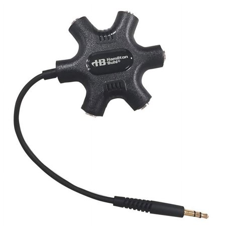 UPC: 0681181627820 | Hamilton Buhl 5-Way Portable Galaxy Jackbox – Audio splitter – mini jack male to mini jack female – 58 ft – black