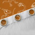thumbnail image 4 of jejeloiu Cartoon Dinosaur Blackout Curtains Set of 2 (52x84 Each),Ancient Animal Window Curtains,Orange White Curtains and Drapes For Boys Kids,Super Cozy Room Decor, 4 of 6
