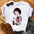 thumbnail image 2 of Ropa Kawaii de princesa de Disney para mujer, camisetas de verano para mujer, camisetas gráficas de dibujos animados Harajuku para chica, camiseta bonita, blusas para mujer, 2 of 5