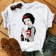 thumbnail image 2 of Ropa Kawaii de princesa de Disney para mujer, camisetas de verano para mujer, camisetas gráficas de dibujos animados Harajuku para chica, camiseta bonita, blusas para mujer, 2 of 5