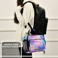 thumbnail image 6 of FORMRS Student Insulated Lunch Bag with Shoulder Strap Reusable Cooler Box for School, Pastel Pink Marble Pattern, 6 of 9