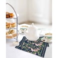 thumbnail image 4 of Navy Blue Flowers Kitchen Dish Towels for Drying Dishes Set of 2, Spring Floral Elegant Pastoral Botanical Waffle Weave Microfiber Hand Tea Bathroom Towels Quick Dry & Absorbent Towel 12x12, 4 of 7
