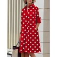 thumbnail image 2 of Vestido Zhyaj para mujer, bohemio, maxi rojo, casual, playa, con bolsillos, 2 of 6