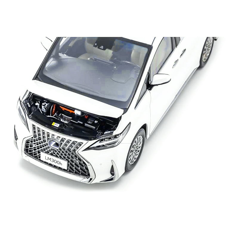 Lexus LM300h Hybrid Van with Sunroof White Pearl 1/18 Diecast