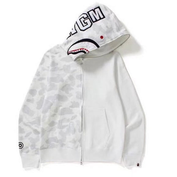 Shark Hoodie, 3D Camouflage Bape Hoodie, Shark Dress Pullover, Unisex Loose Casual Sports Jacket-Vinsniv