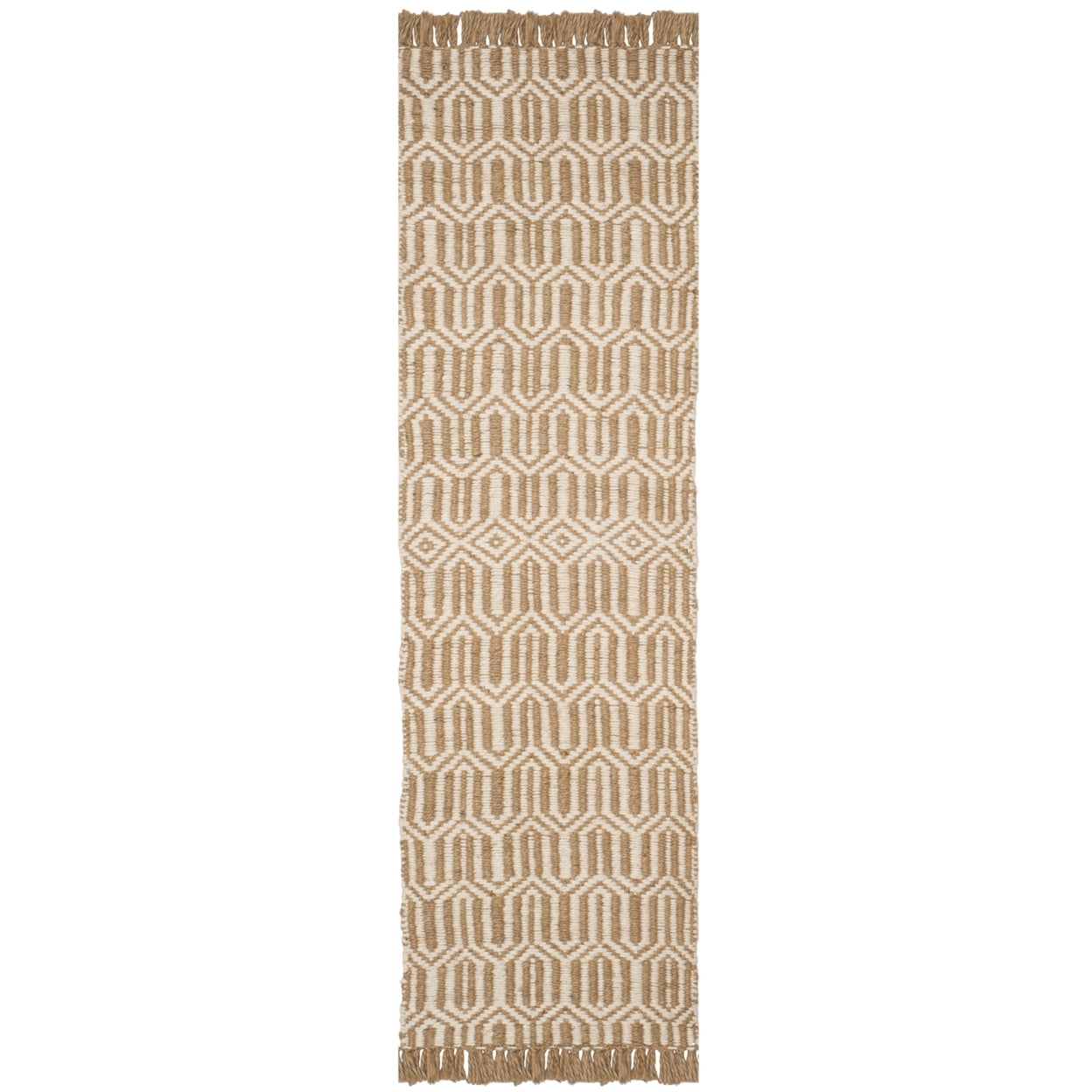 SAFAVIEH Natural Fiber Jakov Geometric Area Rug, Natural/Ivory, 2'3" x 4'