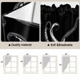 thumbnail image 5 of Swag Valance Curtains for Windows, Black Octopus Coastal Light Filtering Kitchen Curtains with Rod Pocket, Nautical Ocean Modern Abstract Art Window Treatment Valances for Living Room, 36x63 - 2 PCS, 5 of 9