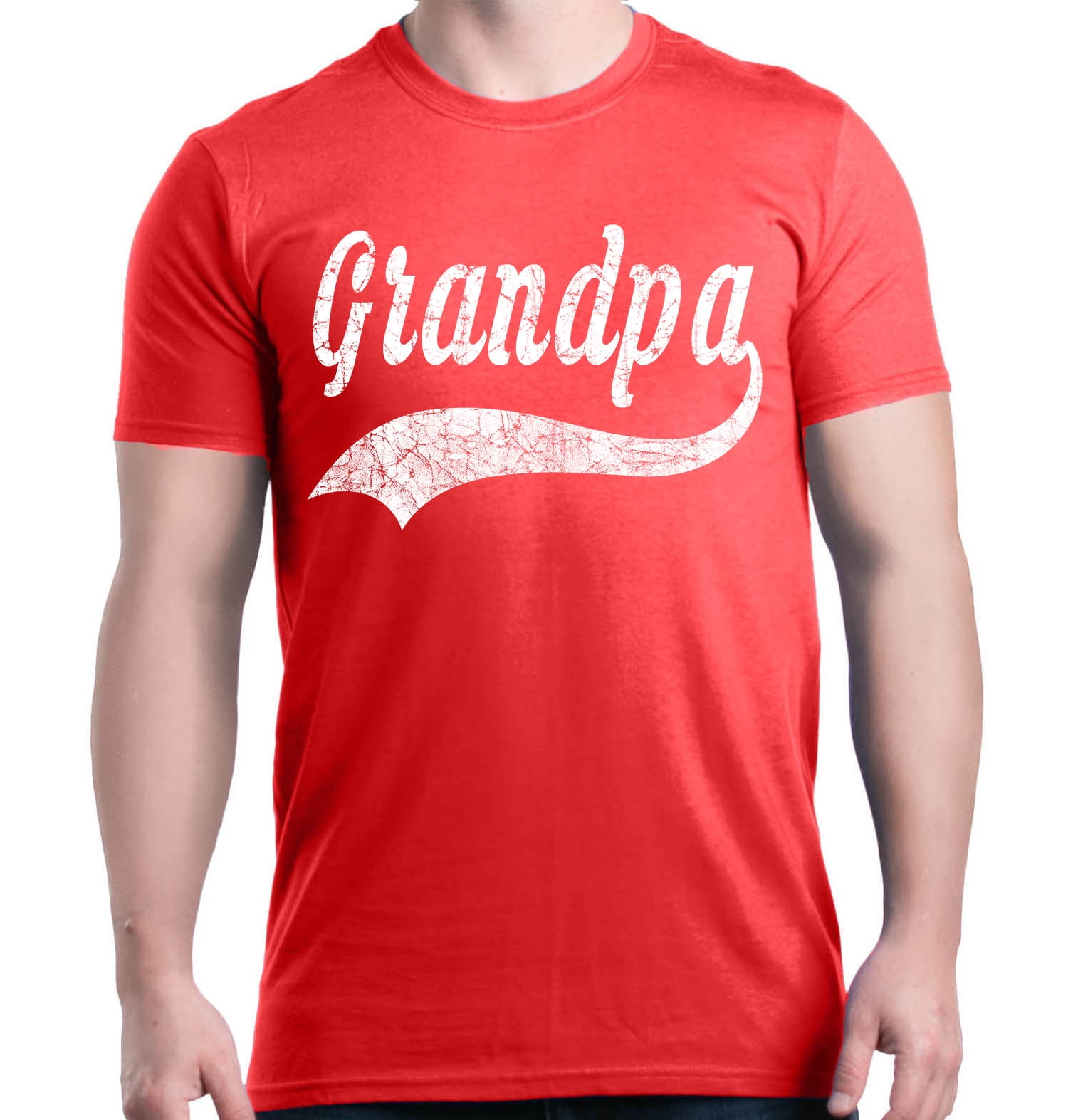 Baseball Grandpa (dark) Short-Sleeve T-Shirt - Red / S