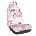 thumbnail image 1 of Fotbe Breast Cancer Pink Ribbons Awareness (2) Funda para Asiento de Auto con Estampado – Impermeable y Antisudor – Ajuste Universal, Lavable a Máquina, Antideslizante (1 Pieza), 1 of 5