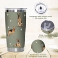 thumbnail image 2 of German Shepherd Dog Tumbler Vacuum Stainless Steel Insulated Coffee Travel Cup, Gift to Dad, Dog Mom,Dog Lovers, Dog Pattern Tumbler Mug for Hot and Cold Drinks, 2 of 6