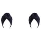 thumbnail image 2 of Qarigey Turbante nudo estilo étnico Hijab sombrero cubierta elegante banda ancha estiramiento cabeza envoltura moda sombreros mujeres pérdida Negro 2Conjunto, 2 of 6