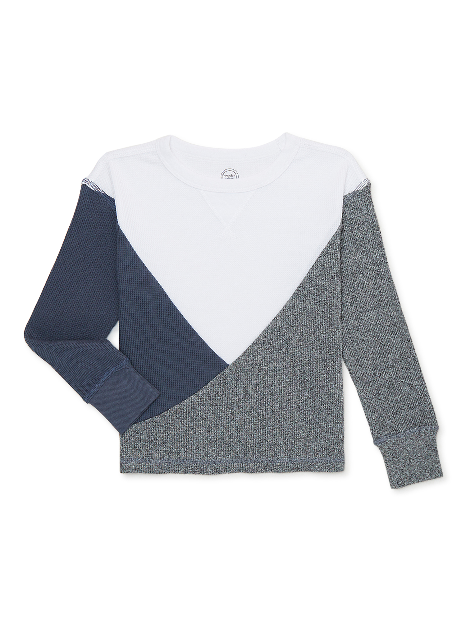 Wonder Nation Girls Long Sleeve Waffle Knit Top, Sizes 4-18 & Plus