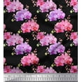 thumbnail image 1 of Soimoi Black Velvet Fabric Leaf Floral Printed Craft Fabric by the Yard 58 Inch Wide, 1 of 1