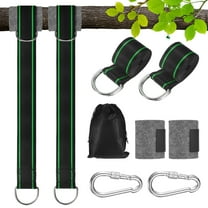 Uxcell Tree Swing Straps Hanging Kit, 3FT Polyester Heavy Swing Rope Holds 2200LBs with Lock Spring Snap Hooks Swivel