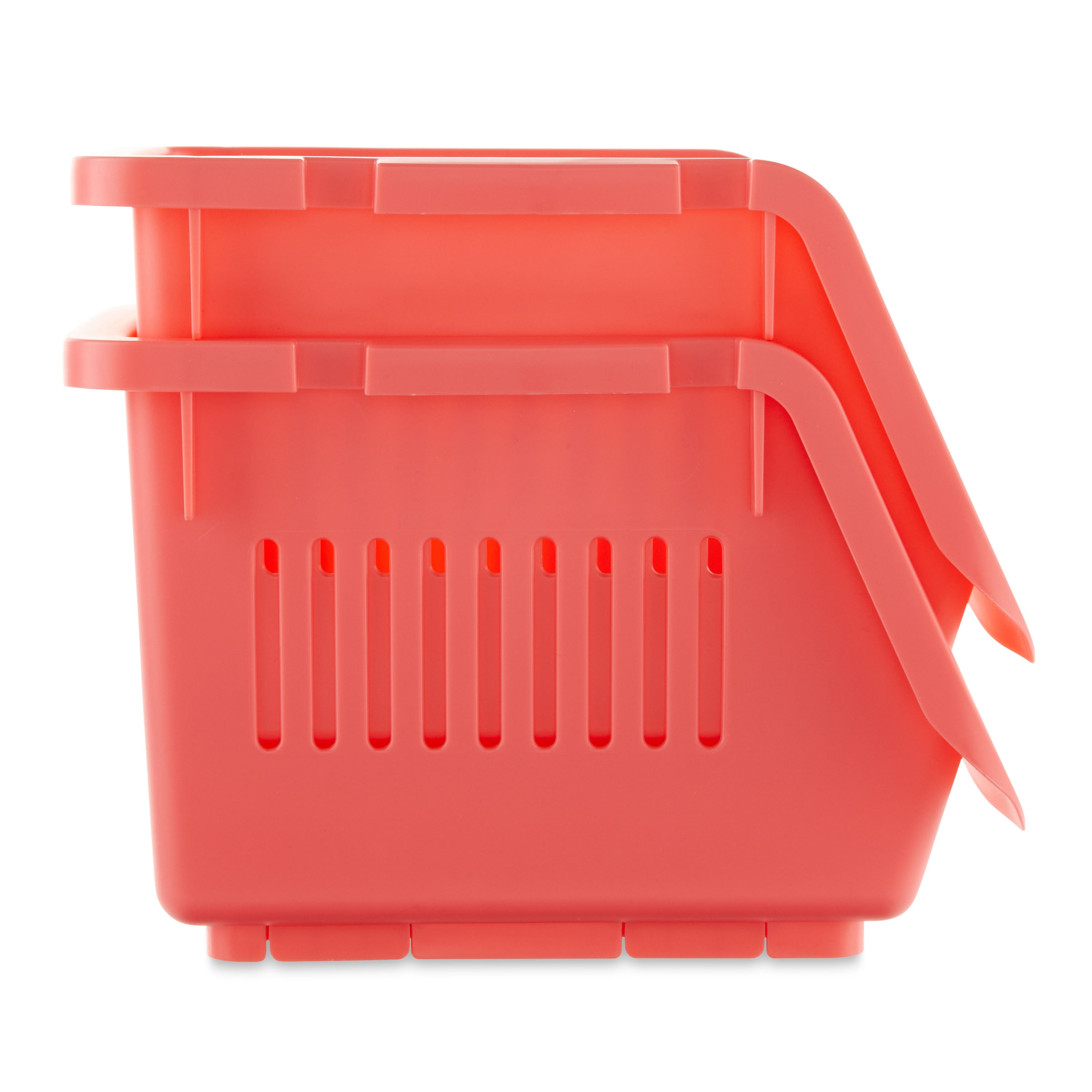 Amyup Set Of 2 Plastic Storage Bins,10.5×8×5.5 Versatile Kitchen