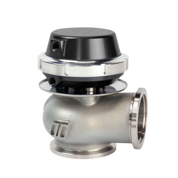 Turbo Smart Turbocharger Wastegate TS-0505-1010 Comp-Gate40; Black; 40 MM; 14 PSI; With Inlet and Outlet Flanges/V-Band Clamps/Valve Seat/Vacuum Fittings/Collar Tool
